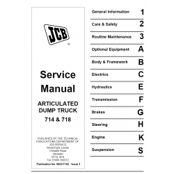 JCB instrukcje napraw + schematy + DTR: JCB Agrticulated Dump Truck 714 & 718 instrukcja naprawy